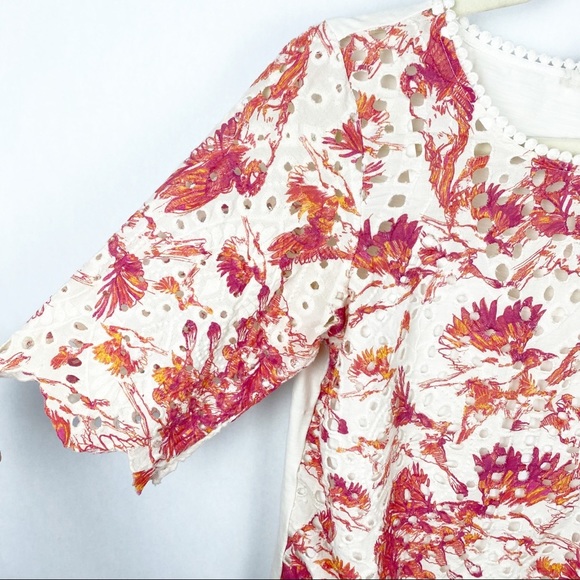 Anthropologie Porridge Arber Floral Eyelet Blouse - Picture 2 of 5